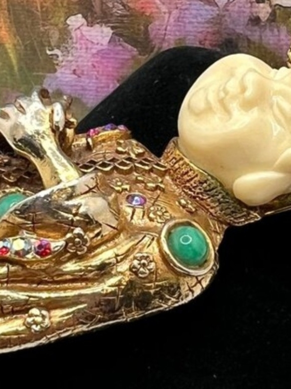 A HAR/Hargo Laughing BUDDA BROOCH. RARE PIECE IN EXCELLENT CONDITION. MAKE OFFER - Picture 4 of 16